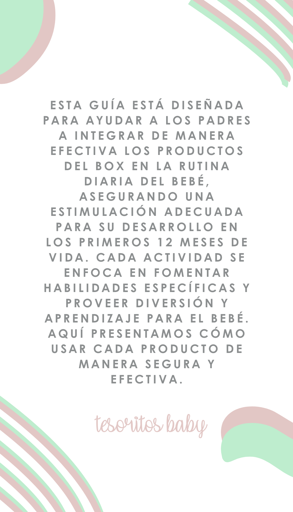 Box de Estimulación para Bebés de 0-12 Meses: "Creciendo y Descubriendo" - Tesoritos Baby