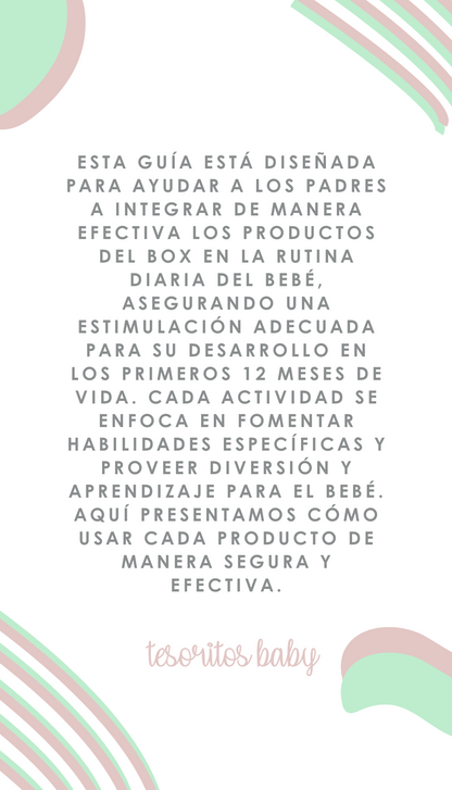 Box de Estimulación para Bebés de 0-12 Meses: "Creciendo y Descubriendo" - Tesoritos Baby