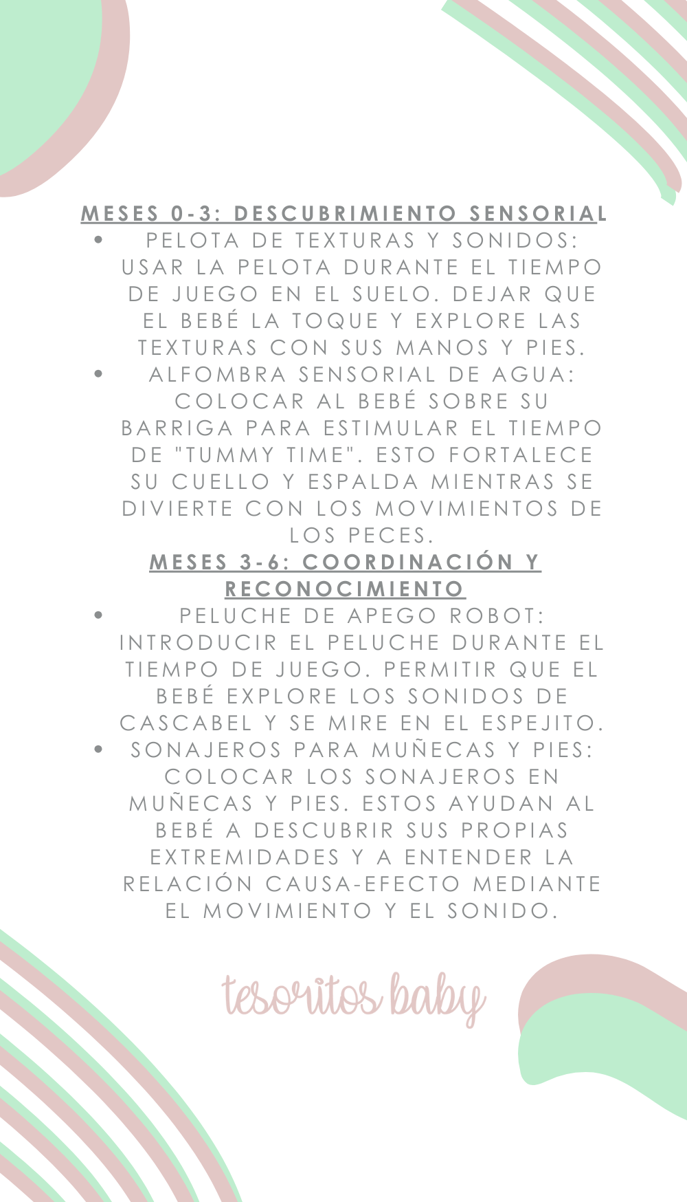 Box de Estimulación para Bebés de 0-12 Meses: "Creciendo y Descubriendo" - Tesoritos Baby