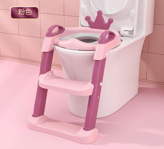 ESCALERA ASIENTO ADAPTADOR DE BAÑO PELELA ROSA - Tesoritos Baby