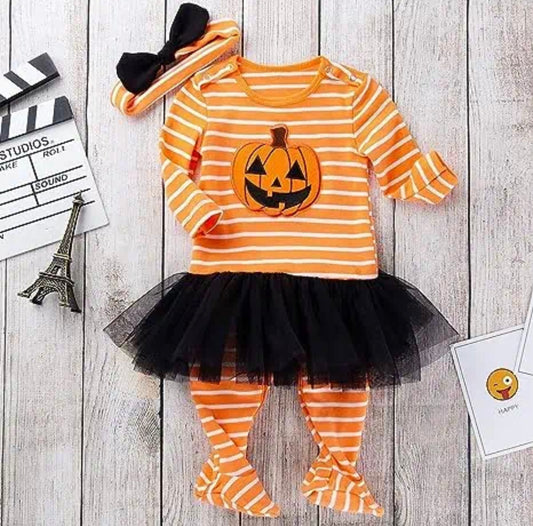 TRAJE CALABAZA CON TULL - Tesoritos Baby